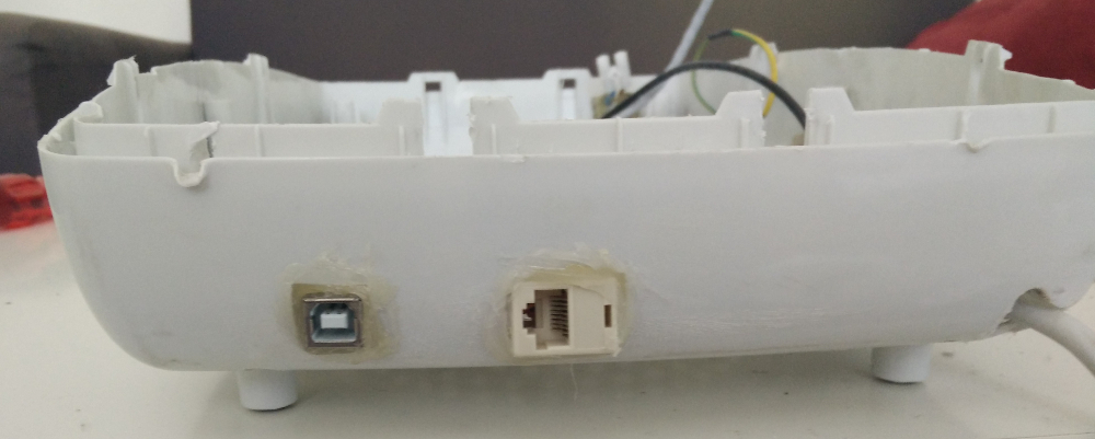 Ethernet and USB ports