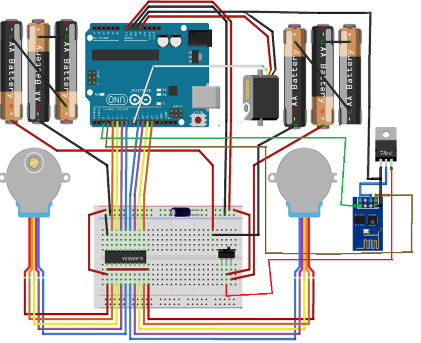 Drawing Robot Wifi Schematic